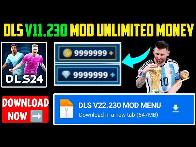 Dream league Soccer v11.230 Mod Menu 2024 | DLS Mod Menu 11.230 Get Unlimited Coins & Gems 2024