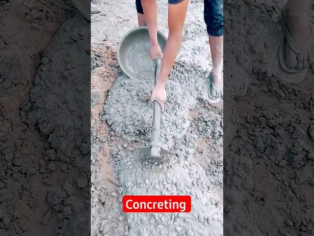 Concrete mixing by hand |