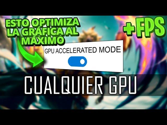 This optimizes the graphics to the maximum