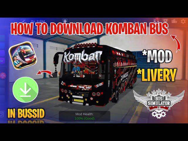 How To Download Komban Bus Mod Tamil | Bus Simulator Indonesia | Komban Bus Livery In Bussid #komban