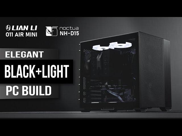 BLACK PC BUILD | Lian Li O11 Air Mini + Noctua NH-D15 + Core i5 14500 + Asus RTX4060 + GigaByte Z790