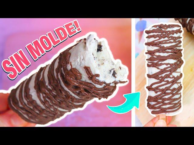 PALETAS DE HELADO TIPO MAGNUM SIN MOLDE! - Super Facil - Ideas de Anna