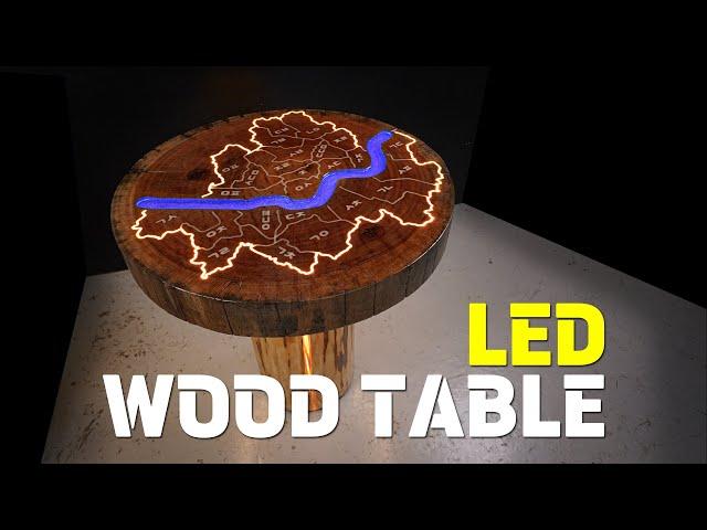 LED WOOD TABLE / SEOUL Han River / Han Kang #1 / DIY