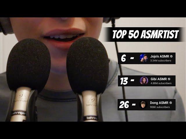 Top 50 ASMRtists All Time