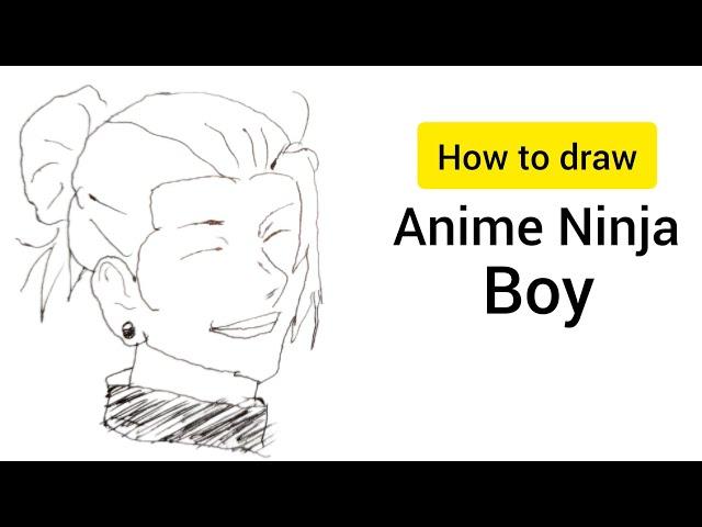 How to draw anime boy️️ Easy tutorial #anime