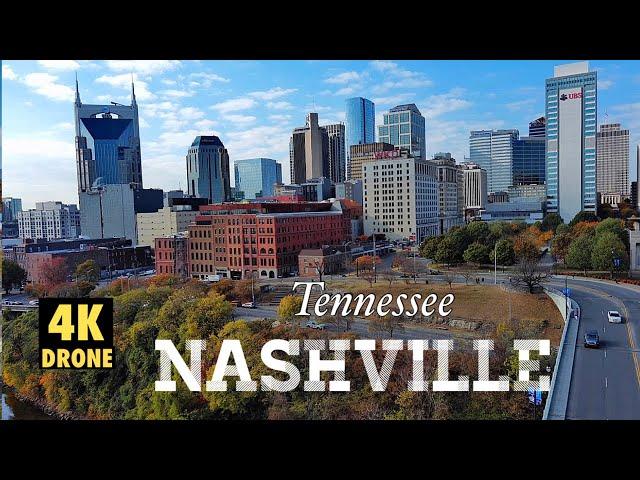 Downtown Nashville Tennessee 4K by Drone 2022