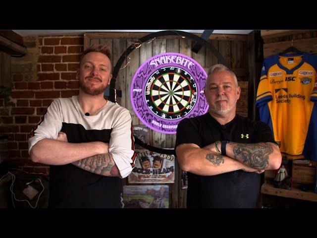 @jaack receives a darts coaching session with Peter Wright ahead of his match against Pieface!