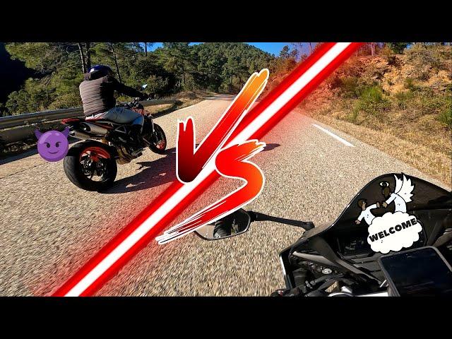 1v1 CBR 650R VS Ducati Hypermotard 950 RVE 