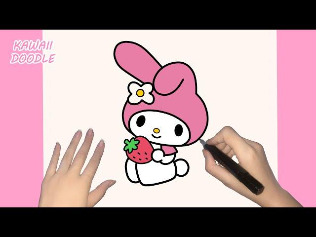 HOW TO DRAW CUTE MY MELODY 🩷~ STEP BY STEP ~ KAWAII DOODLE