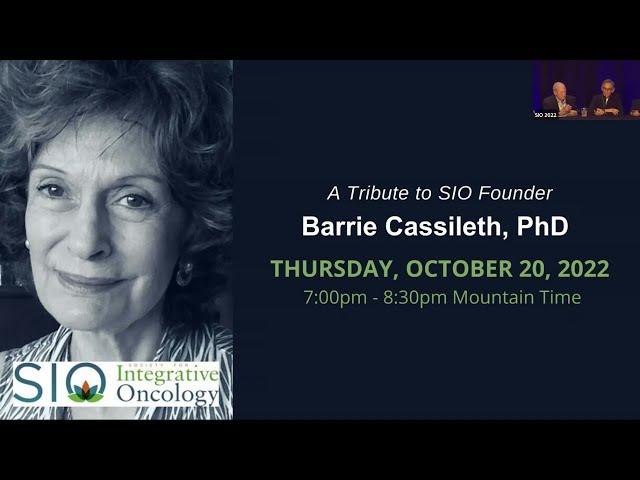 A Tribute to SIO founder, Barrie Cassileth, PhD