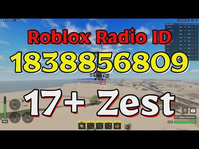 Zest Roblox Radio Codes/IDs