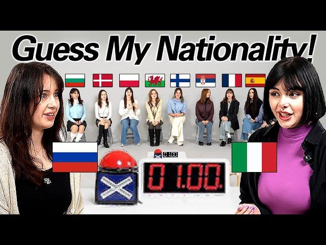 Can 10 European Guess Each other's Nationality in ONE MINUTE??