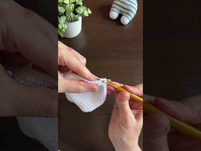 Скрытая убавка из столбиков без накида #амигурумикрючком #вязание