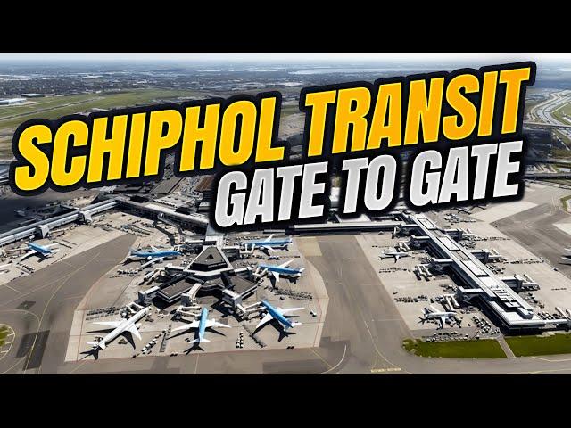 Schiphol Airport Amsterdam Terminal Tour,  Complete walk from gate to gate and into Schengen Area.