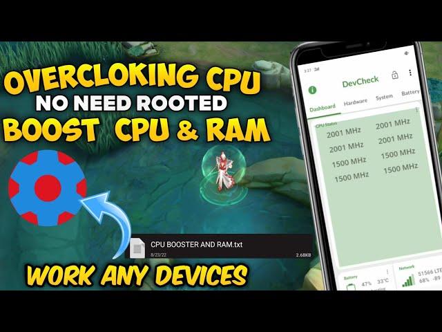 How To Overclocking Your Cpu Phone With Proof No Need Rooted Work Any Devices Android Boost Cpu &Ram