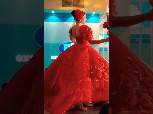 Amazingly  RED!Most Beautiful Festival Queen#youtubeshorts #festival #queen #redgown #red #ytviral