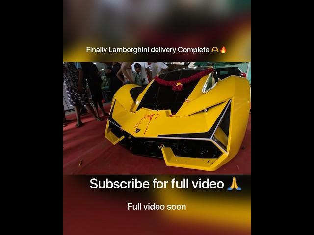 Lamborghini terzo Indian 1st hand made car delivery 🫶#viral #shortvideos #car #short#lamborghini