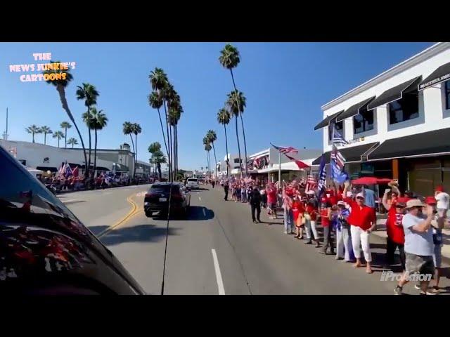 President Trump departing Newport Beach, California.