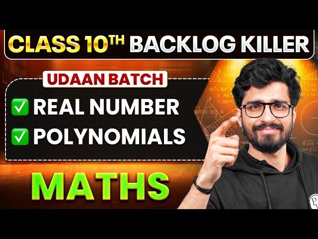 Udaan 10th 2026 - MATHS Backlog Killer | One Shot Me Backlog Khatam 