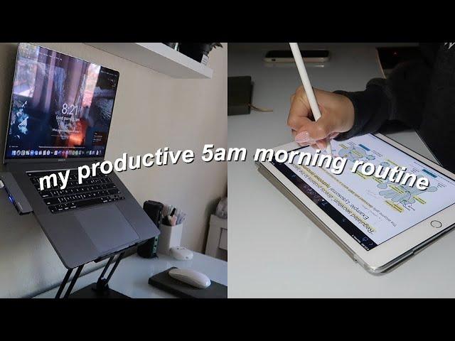 MY PRODUCTIVE 5AM MORNING ROUTINE | pre-med