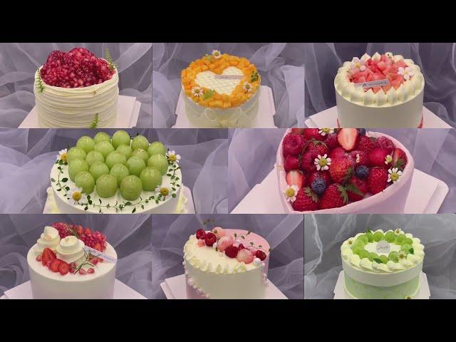 20款淡奶油蛋糕装饰视频合集(三）20 whipped cream cake decoration compilation