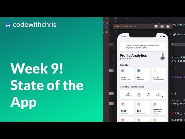 Week 9: Progress on the Instagram Insights App