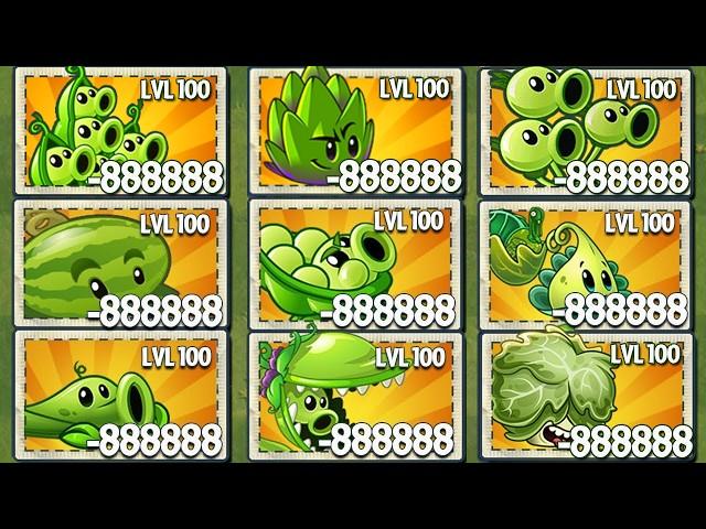 Pvz 2 Tournament 16 GREEN Plants 100% - Who Will Win? -  Plant vs Plant