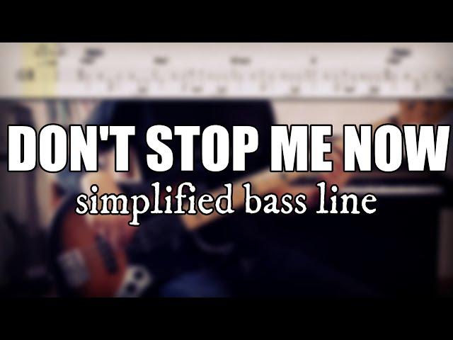 Don't Stop Me Now - Queen | Simplified bass line with tabs #4