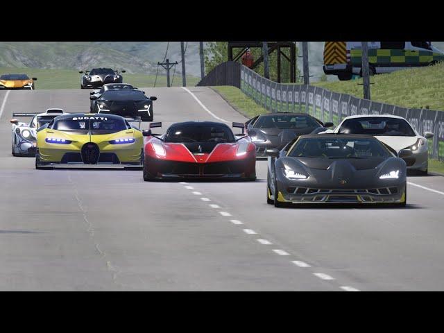 Bugatti Vision GT vs Hypercars at Highlands
