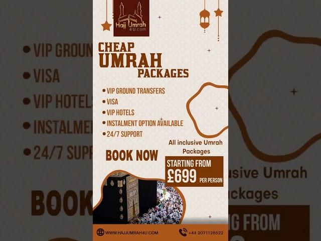 Cheapest Umrah Package from Hajj Umrah 4u #trending #foryou #subscribe #shortvideo #shortviral