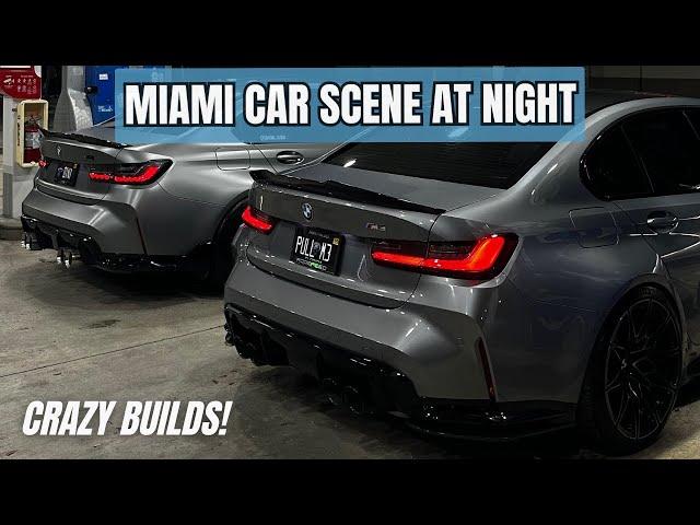 Checking Out MIAMI Car Scene at NIGHT! Crazy Builds 