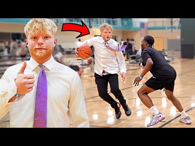 Undercover Businessman Plays Basketball!