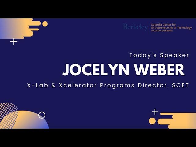 Best of SCET Series - Jocelyn Weber: Director of Berkeley Blockchain Xcelerator