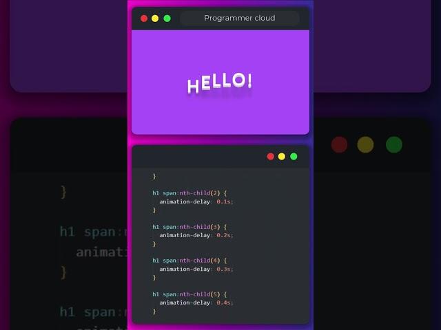 ️ Create Cool Text Animation with HTML & CSS