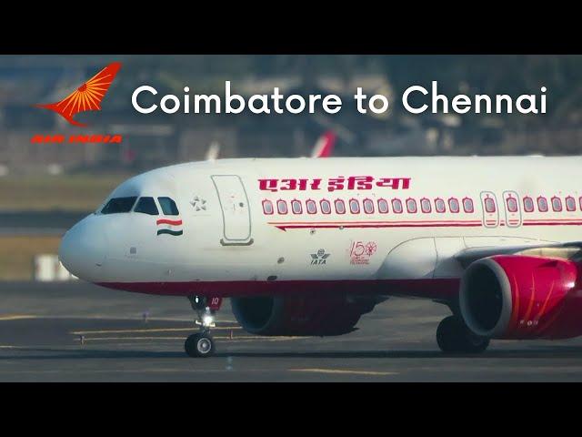 Air India A321 Flight Experience | Coimbatore to Chennai | Trip Report