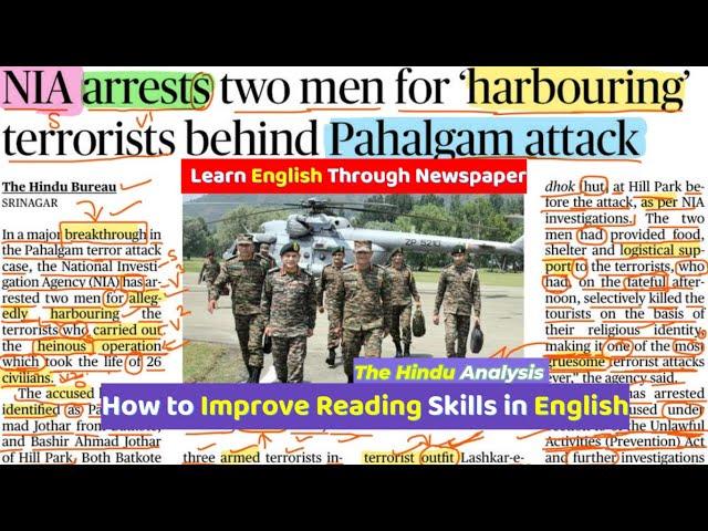 Learn English Through Newspaper Reading | The Hindu Newspaper Reading | How to Improve English