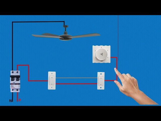 Fan two way control wiring with regulator | Ceiling fan 2way control @Electricgeeks