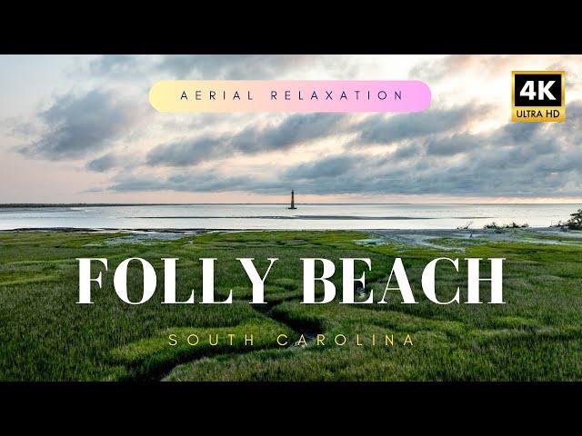 Escape to Folly Beach: Aerial Relaxation in 4K Ultra HD