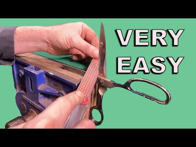 How To Sharpen Scissors - Very Easy - Right On #61