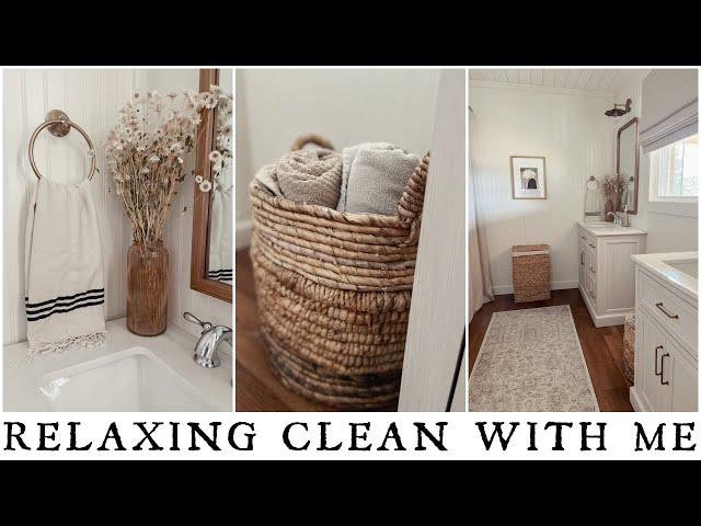 Cozy Cottage CLEAN WITH ME - Relaxing Cleaning Motivation - Cottage Bathroom