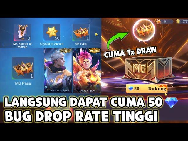 BUG CUMA 1x DRAW DAPAT M6 PASS LANGSUNG ! 50 DM DAPAT SKIN CLAUDE PRIME & M6 ! DROP RATE TINGGI