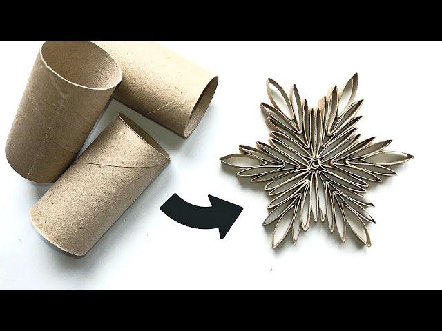 How to Make Easy Paper Star from 3 Toilet Paper Rolls / DIY Tutorial Handmade Christmas Decorations