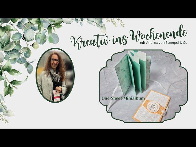 Kreativ ins Wochenende - One Sheet Minialbum