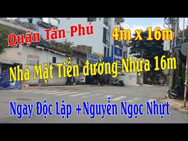 305 Nhà Tân Phú sổ hồng riêng Mặt Tiền Kinh Doanh 18m Nguyễn Ngọc Nhựt + Độc Lập gần Chợ Tân Hương