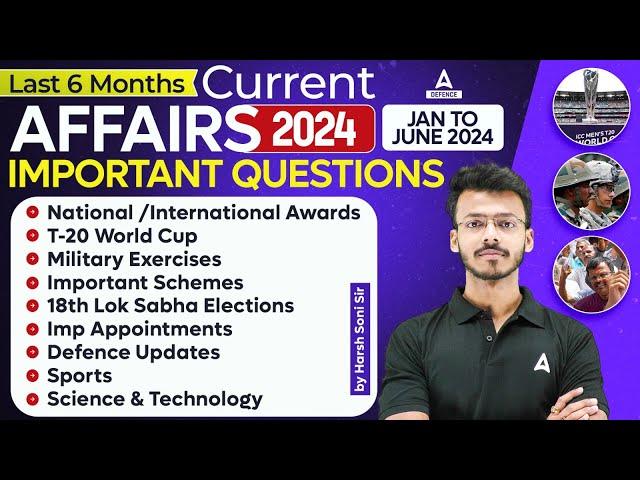 Part 1 of Last 6 Months Current Affairs | January 2024 To June 2024 | Important Current Affairs 2024