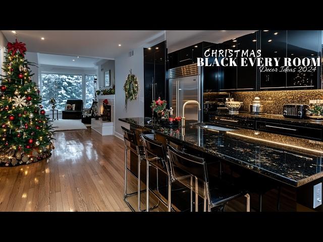 Christmas in Black: Bold Elegance for Every Room Décor Ideas