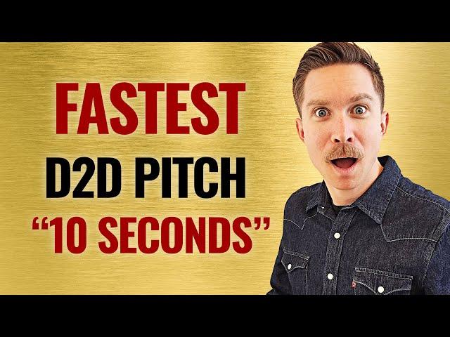 10 Second Pitch | Fastest D2D Pitch For Roofing Sales