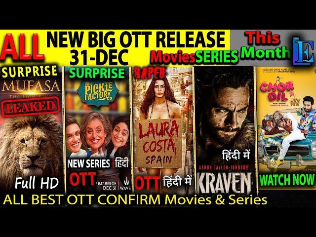 MUFASA ORG. Leaked OTT Release Date 31-DEC l Hindi Movies Web-Series KravenHindi, ThangalaanHindi