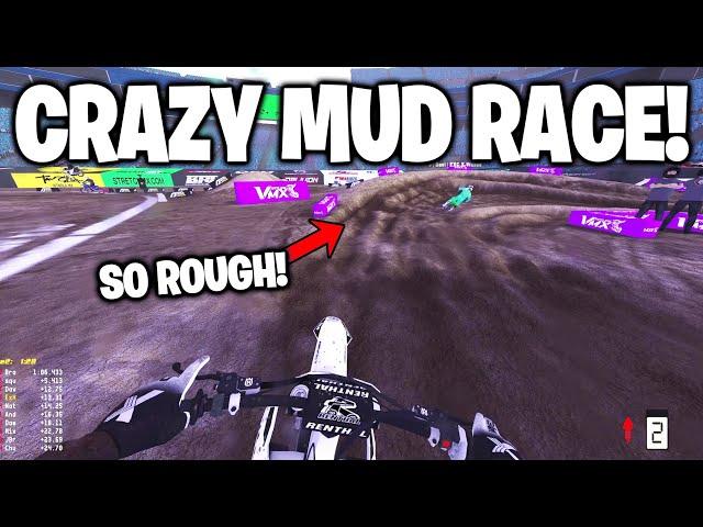 WE RACED SEATTLE SUPERCROSS IN THE MUD IN MX BIKES