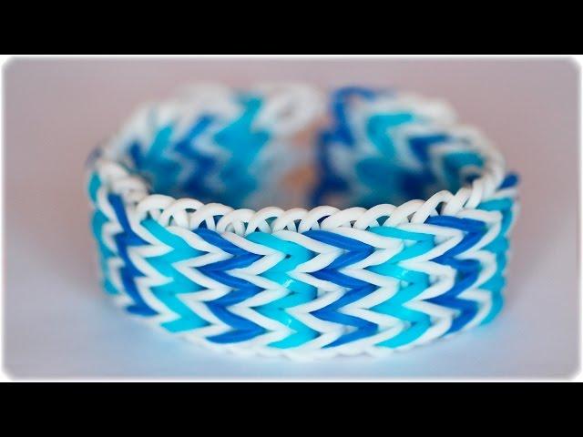 Браслет Тройной рыбий хвост из резинок на станке. Тройной ФИШТЕЙЛ.  Rainbow Loom